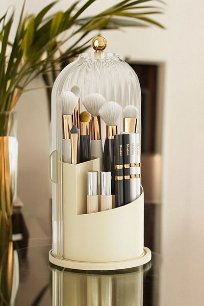 decorev Makeup Cosmetic Sliding Bathroom Organizer Makeup Brush Organizer