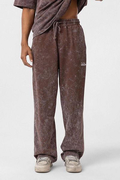VAMOSCLO Washable Oversize Back Printed Tracksuit Set Brown