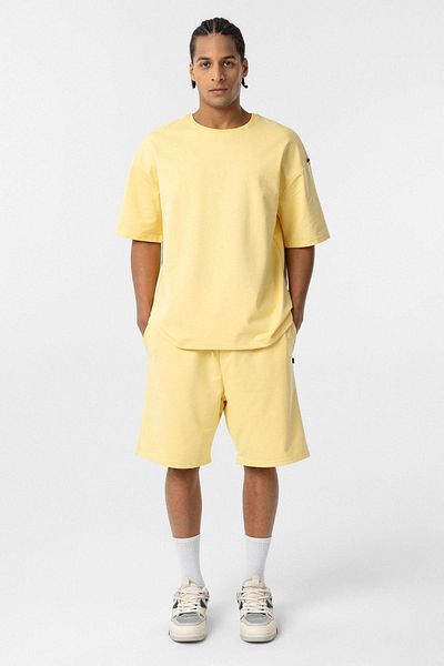 VAMOSCLO Basic Oversize Shorts Set Yellow