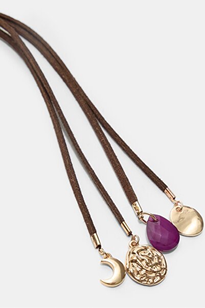 Stradivarius Güneş boncuklu kordon kolye