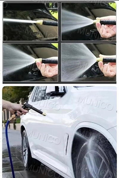 Munico Yüksek Basınçlı Su Tabancası Araba Yıkama Jet Bahçe Hortum Memesi Yıkama Püskürtücü Sulama Püskürtme