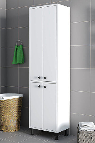 FAVORA Mina 4 Kapaklı Çok Amaçlı Dolap - Beyaz