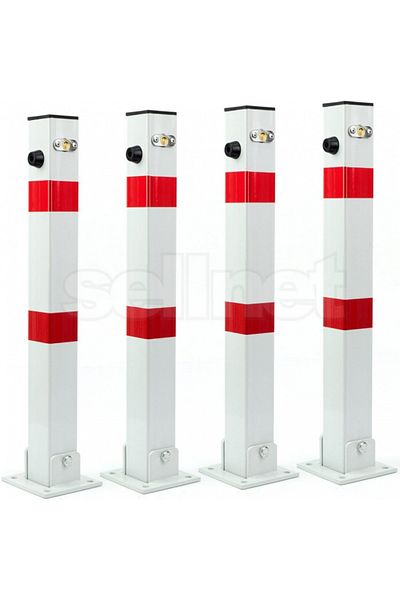 VERDA Stâlp barieră parcare, pliabil 60 x 60 x 600 mm, alb SN 1803-4