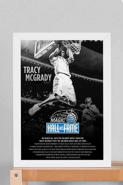 Saturn Tracy McGrady Pictură înrămată - Pictură poster NBA de baschet