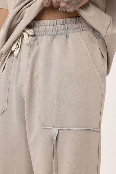 VAMOSCLO Washable Printed Oversize Tracksuit Set Cold Mink