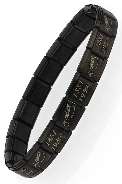 Takı Dükkanı K. Ataturk Signature 1881-193∞ Italian Charm Unisex Steel Bracelet Scb59