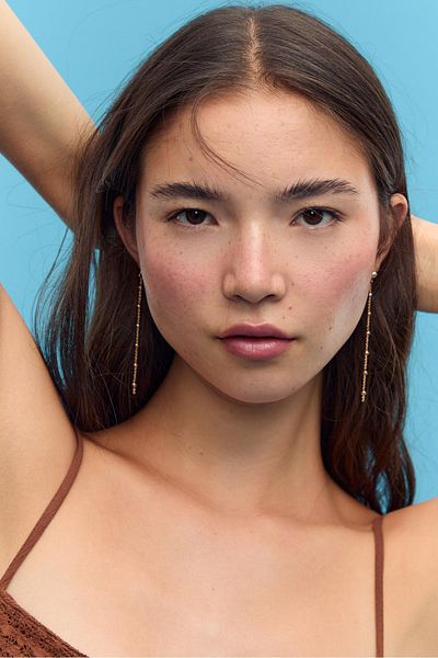 Stradivarius Set of 9 heart and hoop earrings
