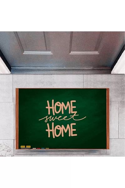 Mu Art Ahşap Door Mat Decorative Digital Printing Home Sweet Home P-2330