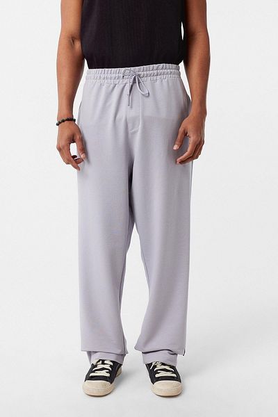 VAMOSCLO Basic Elastic Waist Sweatpants Bottom Gray