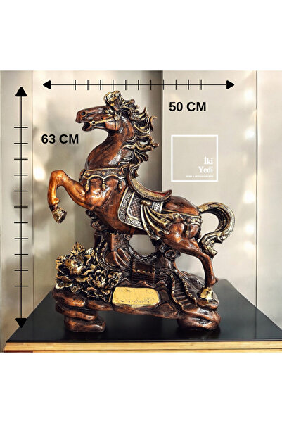 77 Ruligo 63 cm Şahlanan Büyük At Heykeli Dekoratif Objeler Ofis Hediyesi Ev ...