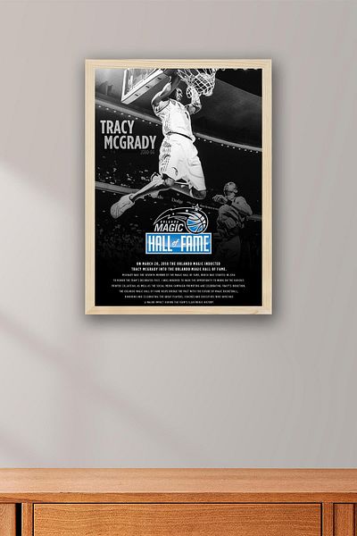 Saturn Tracy McGrady Pictură înrămată - Pictură poster NBA de baschet
