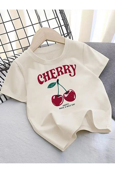 Touz Moda Μπλουζάκι μεγάλου μεγέθους Unisex Cherry Kids Design