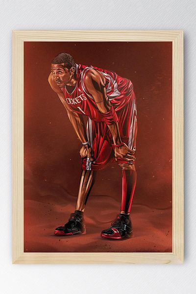 Saturn Tracy McGrady Pictură înrămată - Pictură poster NBA de baschet
