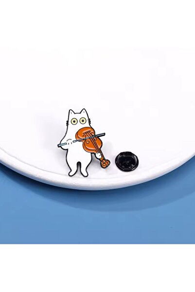 iğne izi Kedili broş, çocuk broş, iğneli broş klipsli broş yaka broşu çeket y...