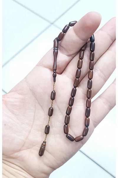 Lio20 Iznik Handwork Henna Capsule Cut Brown Kuka Prayer Beads Gift Daily Accessory