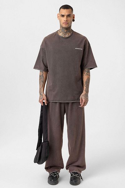 VAMOSCLO Washable Oversize Tracksuit Set Brown