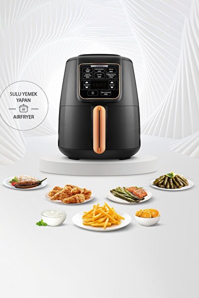 Karaca Air Pro Cook Xl 2 In 1 Konuşan Airfryer Black Cooper 4 Kişilik