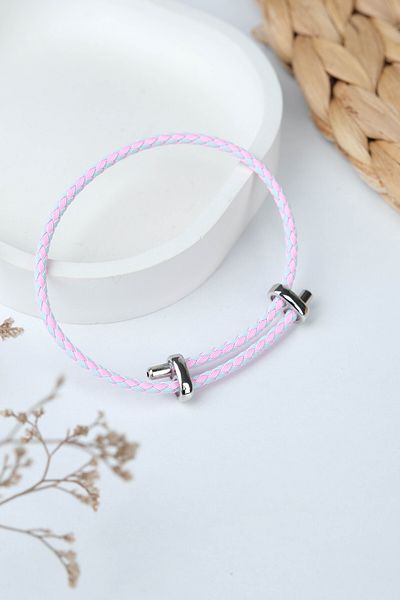 Jack Ferrero Silver Steel / Unisex Colorful String Bracelet (Adjustable)
