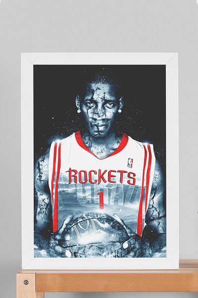 Saturn Pictură înrămată Tracy McGrady - Pictură poster NBA Houston Rockets