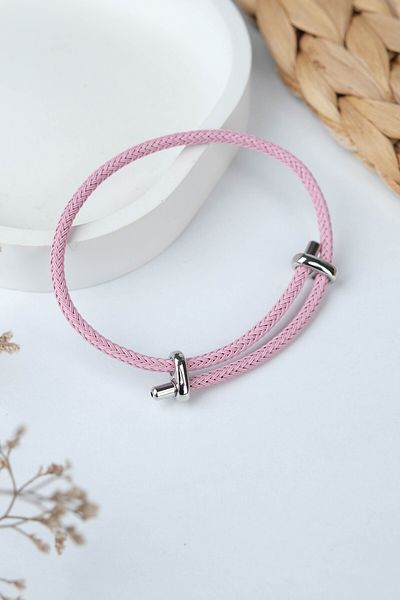 Jack Ferrero Silver Steel / Unisex Colorful String Bracelet (Adjustable)