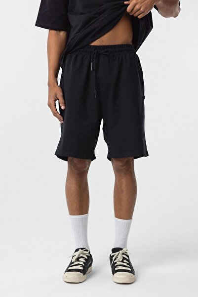 VAMOSCLO Basic Oversize Shorts Set Black