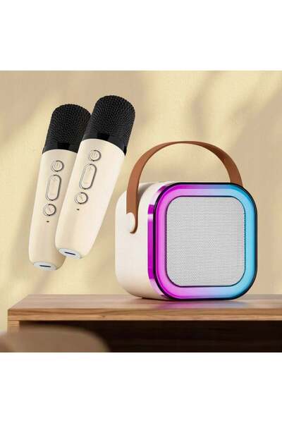 NewEvo Σετ ηχείων καραόκε Bluetooth 5.3 με 2 ασύρματα μικρόφωνα, για ενήλικες και παιδιά NewEvo®