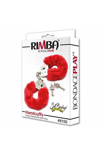 Narimba Metal handcuffs with red faux fur