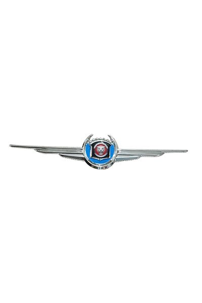 YAVAS OTO Wreath Arma Plastic Chrome Blue Frame with Jaguar Logo