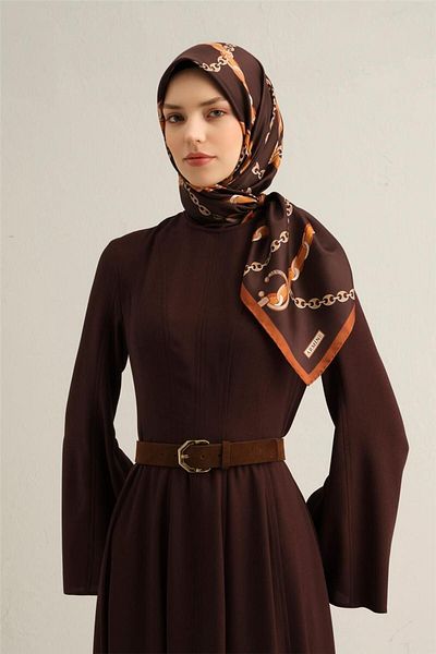 Armine Patterned Silk Sura Scarf 9346-35