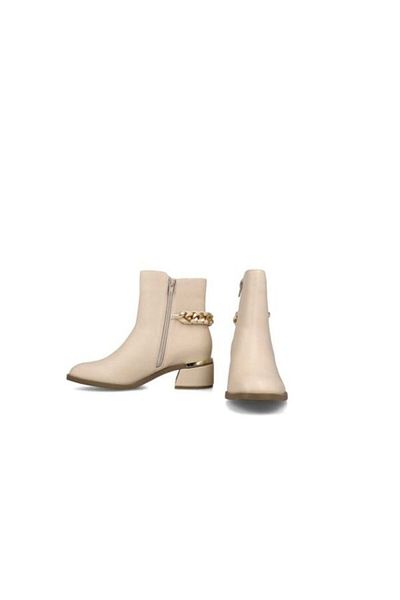 MENBUR Beige ankle boots with thick chain
