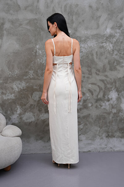 Marjinal Kadın Siera Keten Elbise