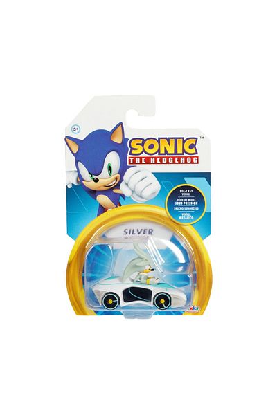 Nintendo Sonic Metal vehicle with figure 1:64, Silver, S5