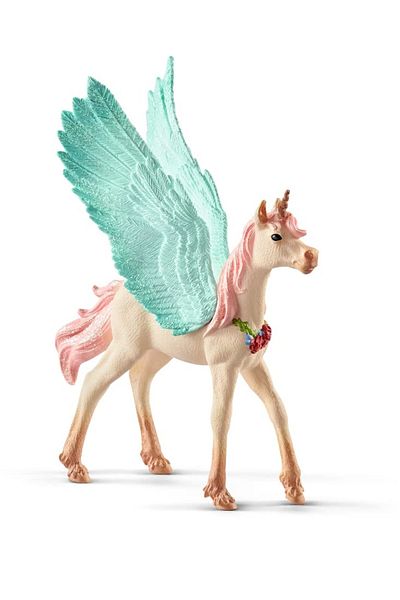 SCHLEICH Schleich figurine unicorn foal Pegasus with decorations