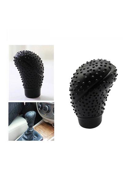 BsElektronik Gear Shift Knob Cover Black Serrated Feature with Massage Feel