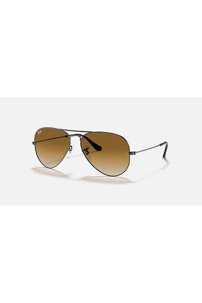 Ray-Ban AVIATOR RB3025 004/51 58-14 Unisex Sunglass Metallic_Light Brown Gradient