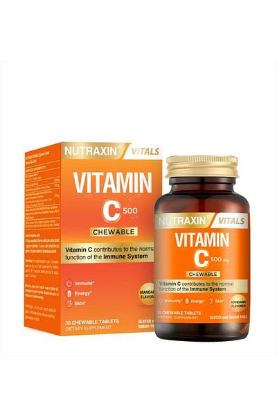 Nutraxin Vitamin C 500 Mg 30 Chewable Tablets