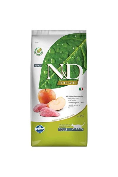 N&D ND Prime Adult Wild Boar and Apple Dry Cat Food 10kg