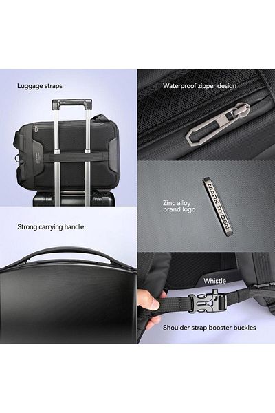 Mark Ryden Rucsac antifurt Mark Ryden blocare TSA port USB si micro USB impermeabil compatibil cu laptop 17.3