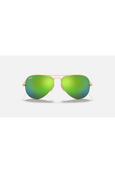 Ray-Ban AVIATOR RB3025 112/19 58-14 Unisex Sunglass Matte Gold_Green Mirror