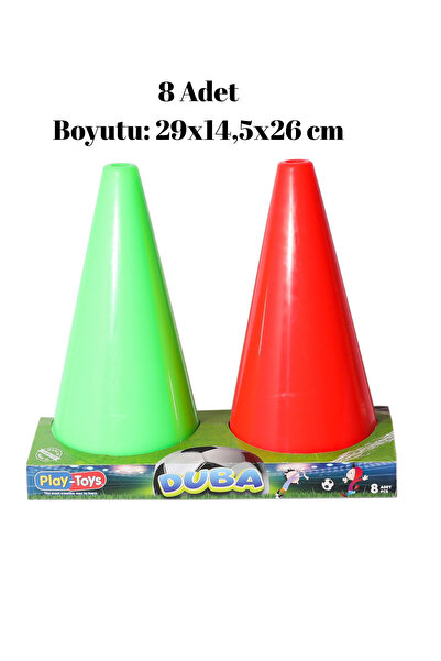 welcomein 8'li Eğitim ve Antrenman Dubası | 29x14,5x26 cm Kırmızı Yeşil Plast...