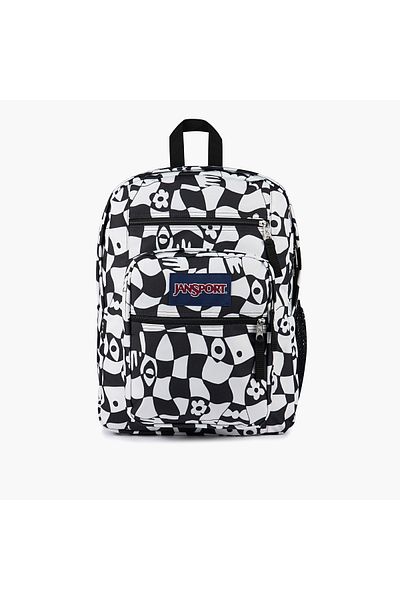 Jansport حقيبة ظهر مطبوعة من جانسبورت بأحزمة قابلة للتعديل وسحاب للإغلاق - ١٩×٣٣×٤٤ سم