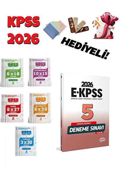 Editör Yayınevi Editör 2026 EKPSS Tamamı Çözümlü Deneme Sınavı Seti 6 Kitap B...