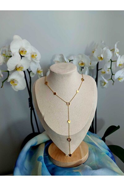 Kaan Accessoire Y Design Pink Heart Steel Necklace