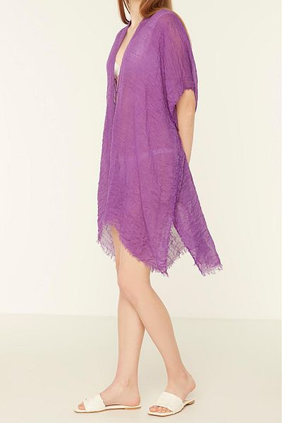 Neşeli Butik Women's Fuchsia Muslin Fabric Pareo Nbmht01