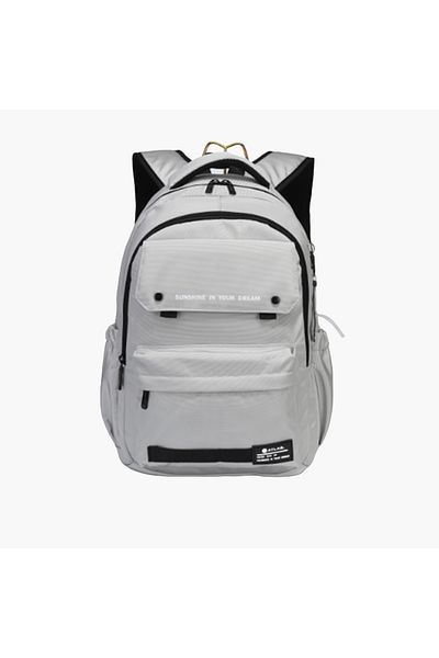 Atlas Logo Detail Backpack with Adjustable Straps and Zip Closure - 28x10x47 cm