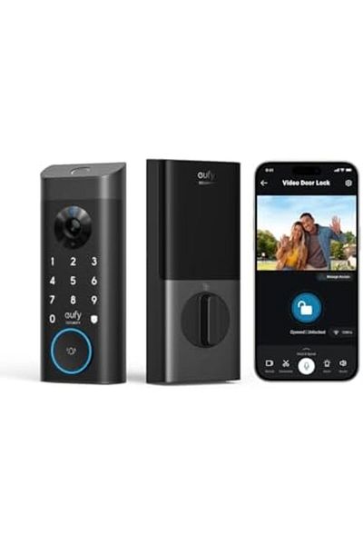 eufy Security Video Smart Lock E330, 3-in-1 Camera+Doorbell+Fingerprint Keyless Entry Door Lock, WiF