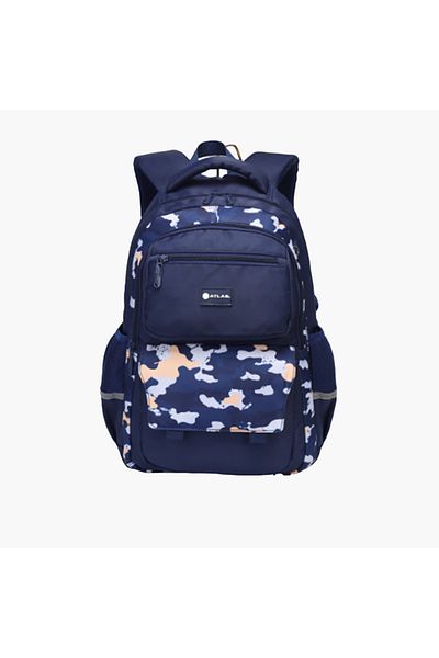 Atlas Printed Backpack with Adjustable Straps - 28x10x45 cms