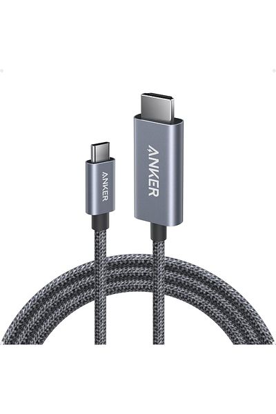Anker كابل HDMI، كابل USB C إلى HDMI فائق السرعة مضفر من النايلون بدقة 4K@60Hz مع حماية متقدمة، ثاندر
