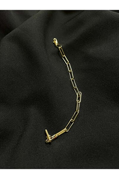 Elvimas Bijuteri سوار إلفيماس من الفولاذ المقاوم للصدأ على شكل سلسلة ذهبية