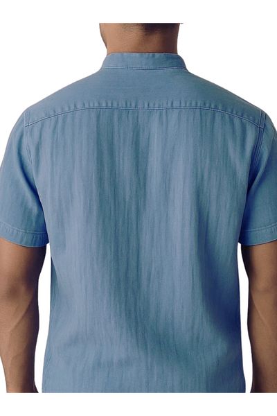 D1fference Ανδρικό πουκάμισο & Muslin Fabric Oversize καλοκαιρινό πουκάμισο